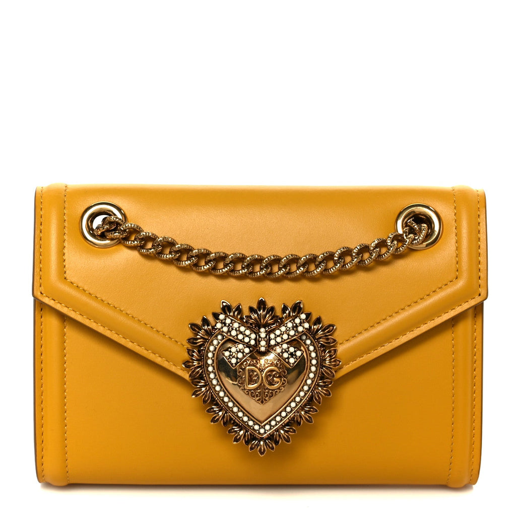 Smooth Calfskin Devotion Envelope Phone Bag Senape