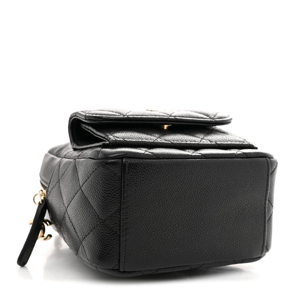 Caviar Quilted CC Mini Classic Backpack Black