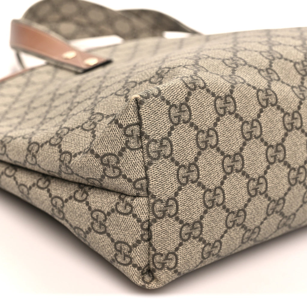 GG Plus Monogram Medium Signature Web Loop Tote Brown