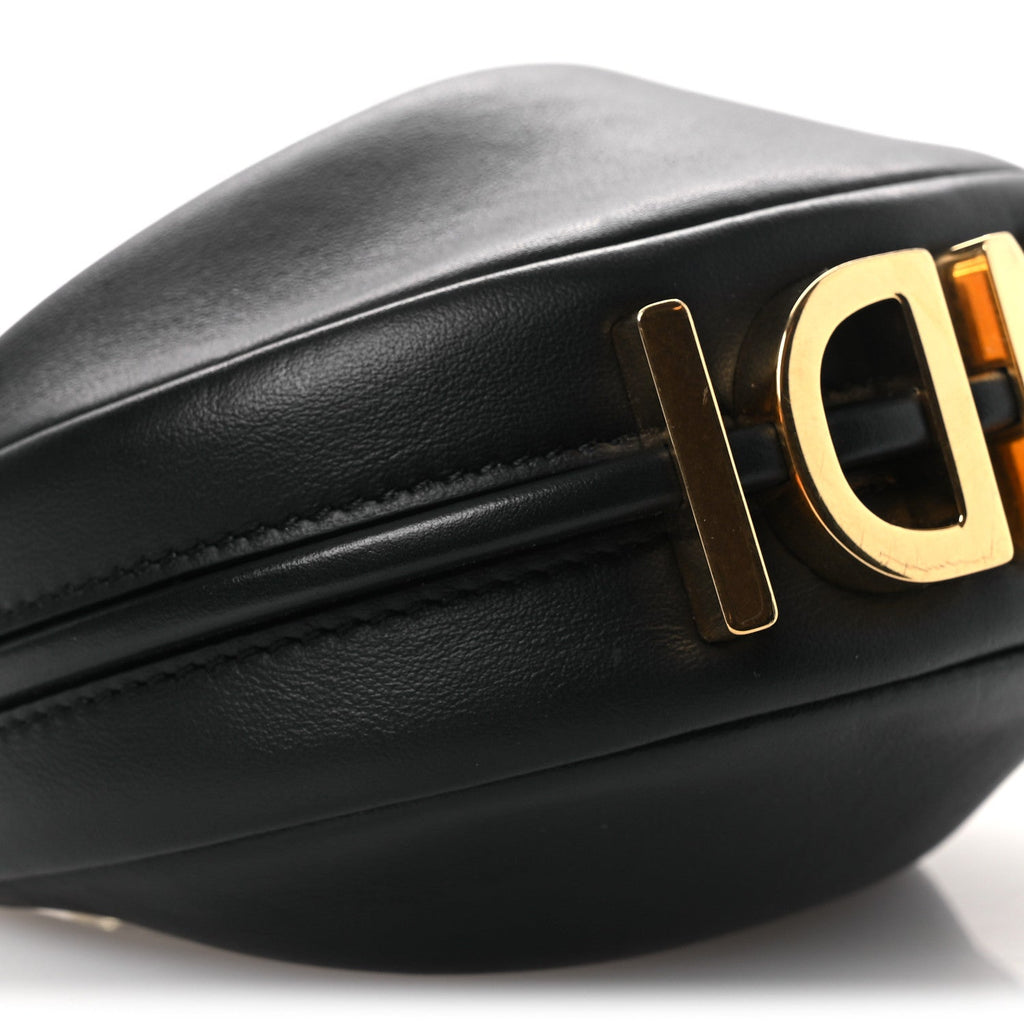 Vitello Grace Matte Nano Fendigraphy Hobo Charm Black