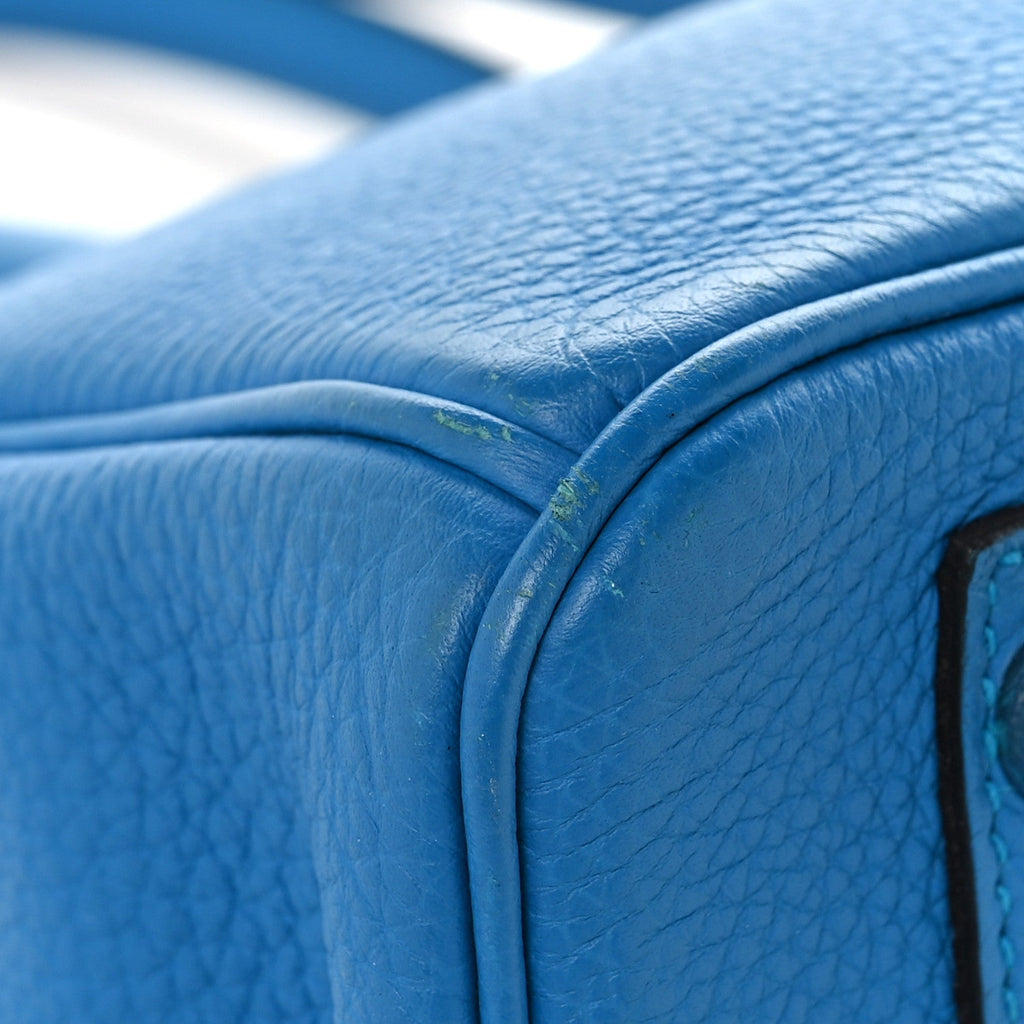 Togo Verso Birkin 30 Bleu Zanzibar Malachite