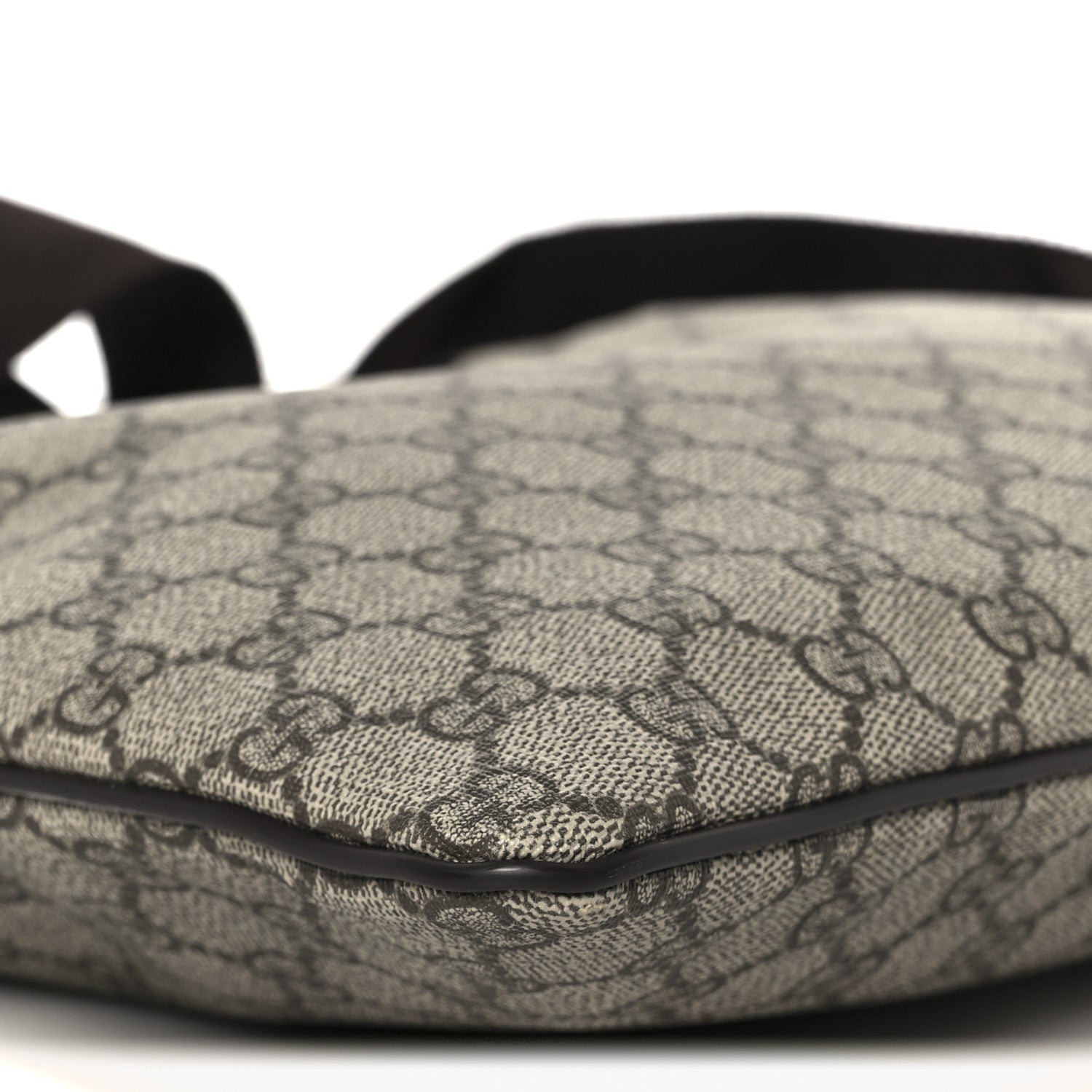 GG Supreme Monogram Medium Flat Messenger Bag Dark Brown