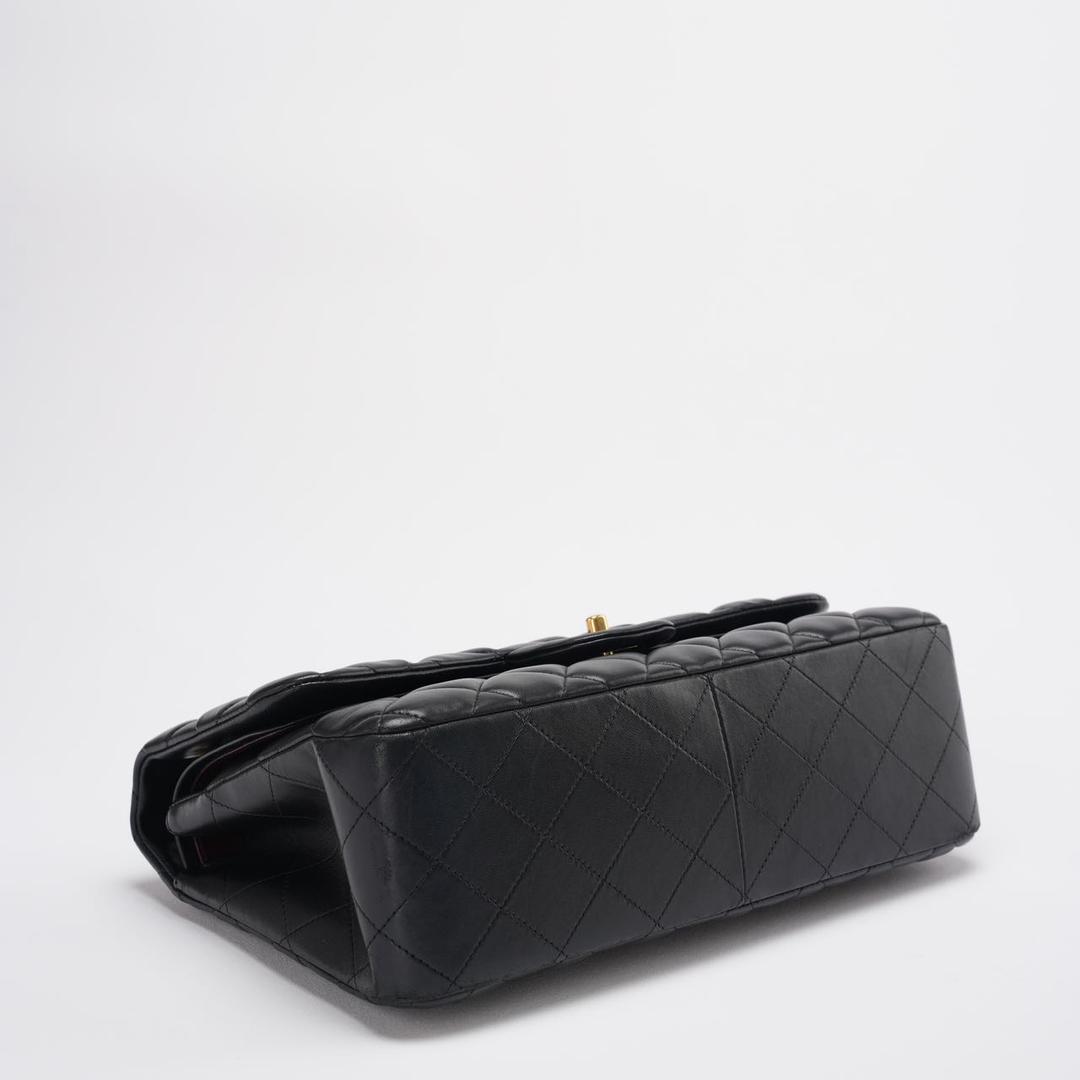 Chanel Timeless Classic Flap Bag Black Jumbo Quilted Leather Gold Hardware