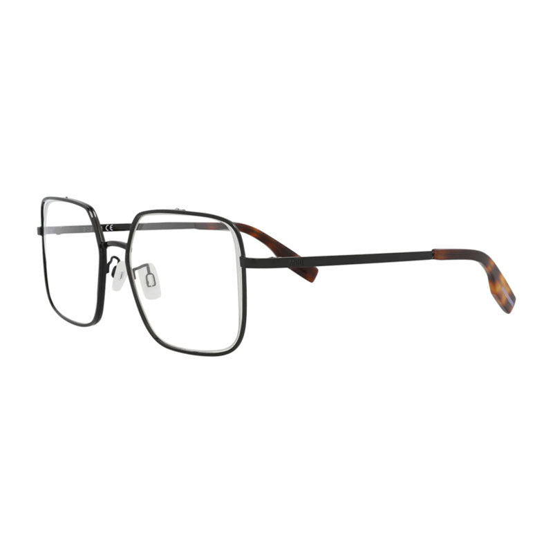 Alexander McQueen Eyeglasses Square Full Rim, Black Frame and Clear Demo Lens Lens MQ0318O002