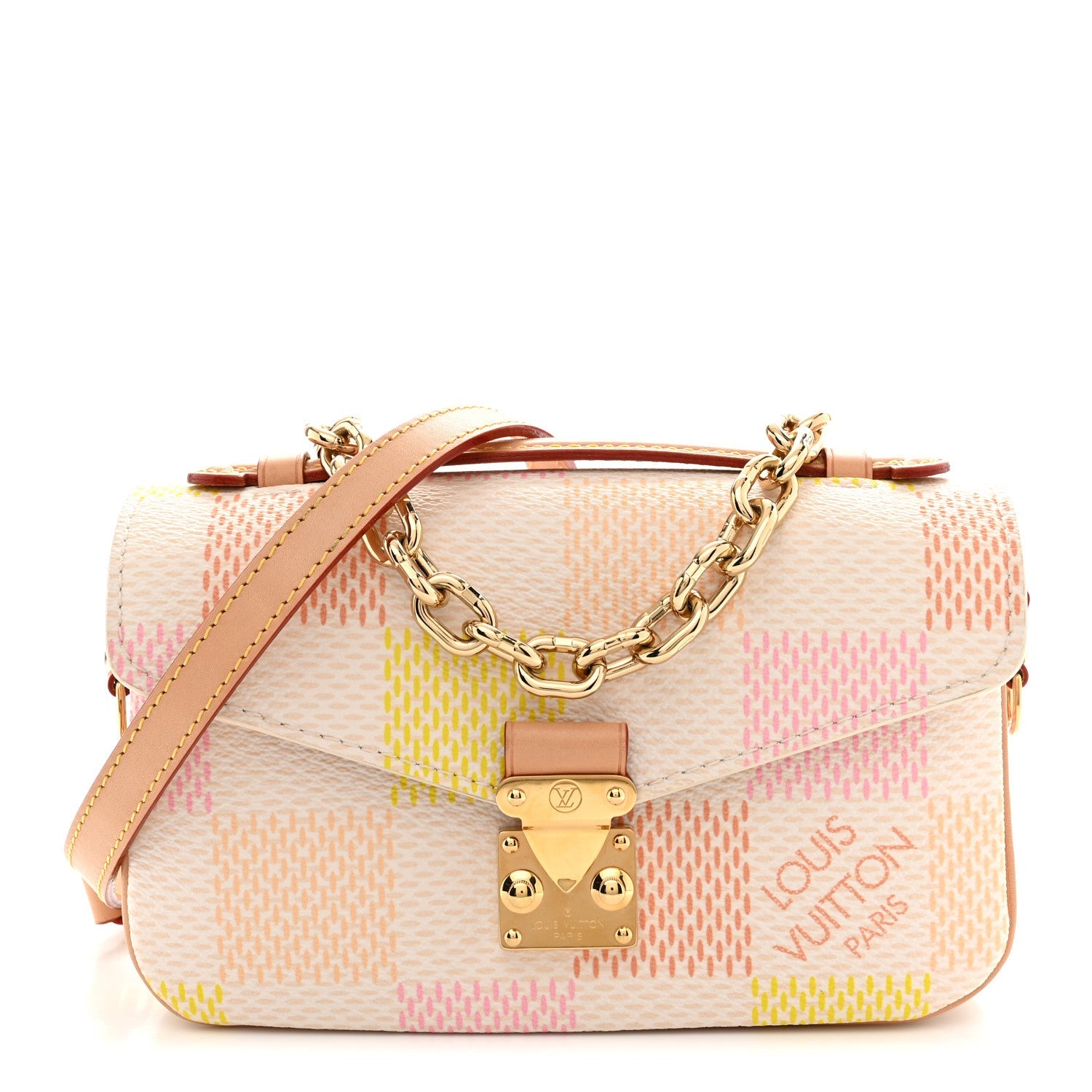 Damier Giant Pochette Metis East West Peach