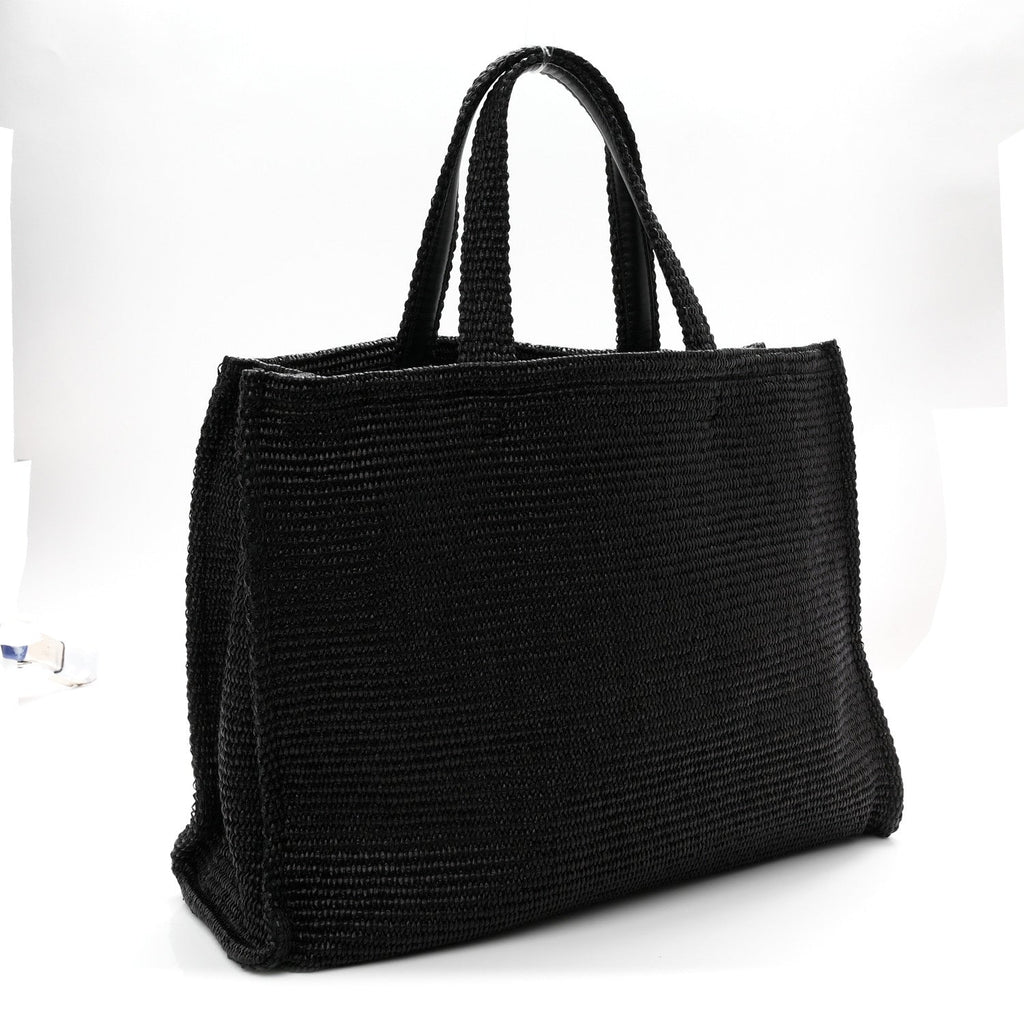 Raffia Medium G Tote Black