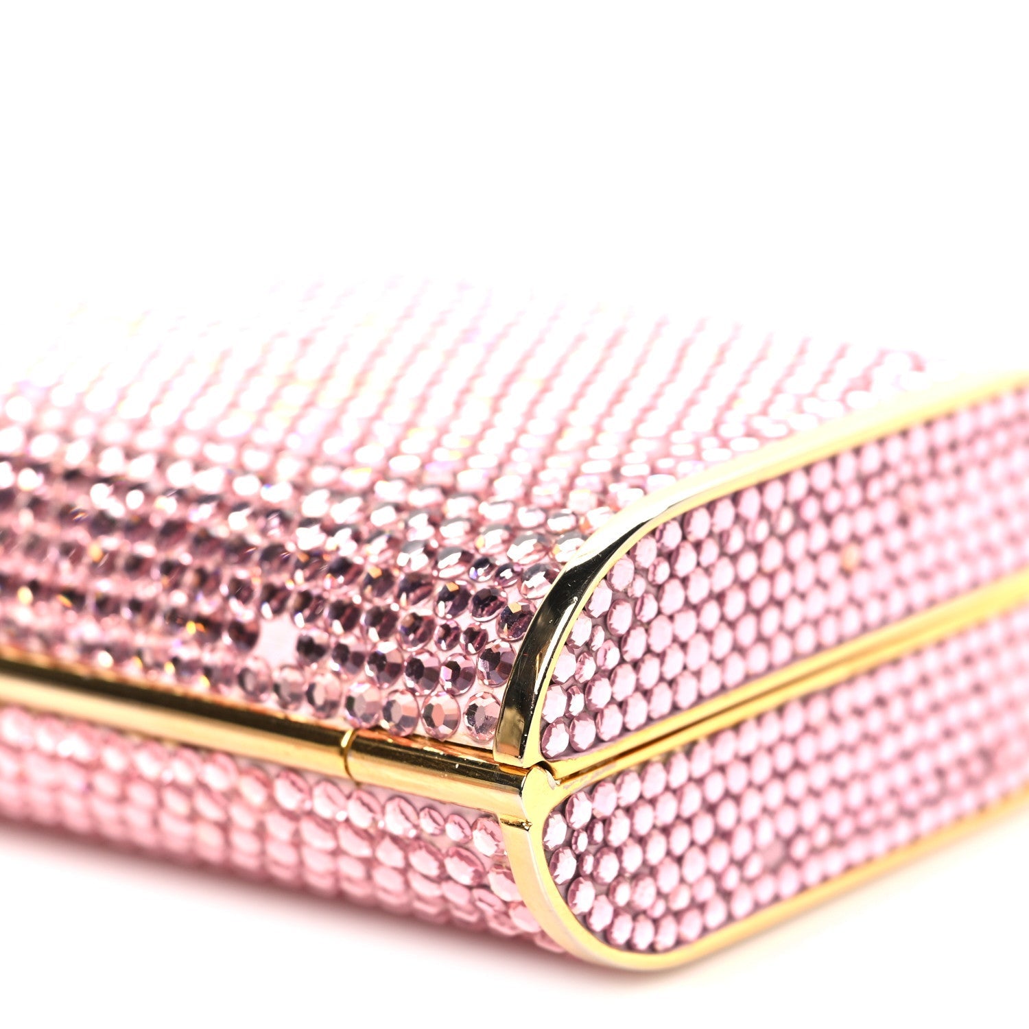 Swarovski Crystal Minaudiere Clutch Pink