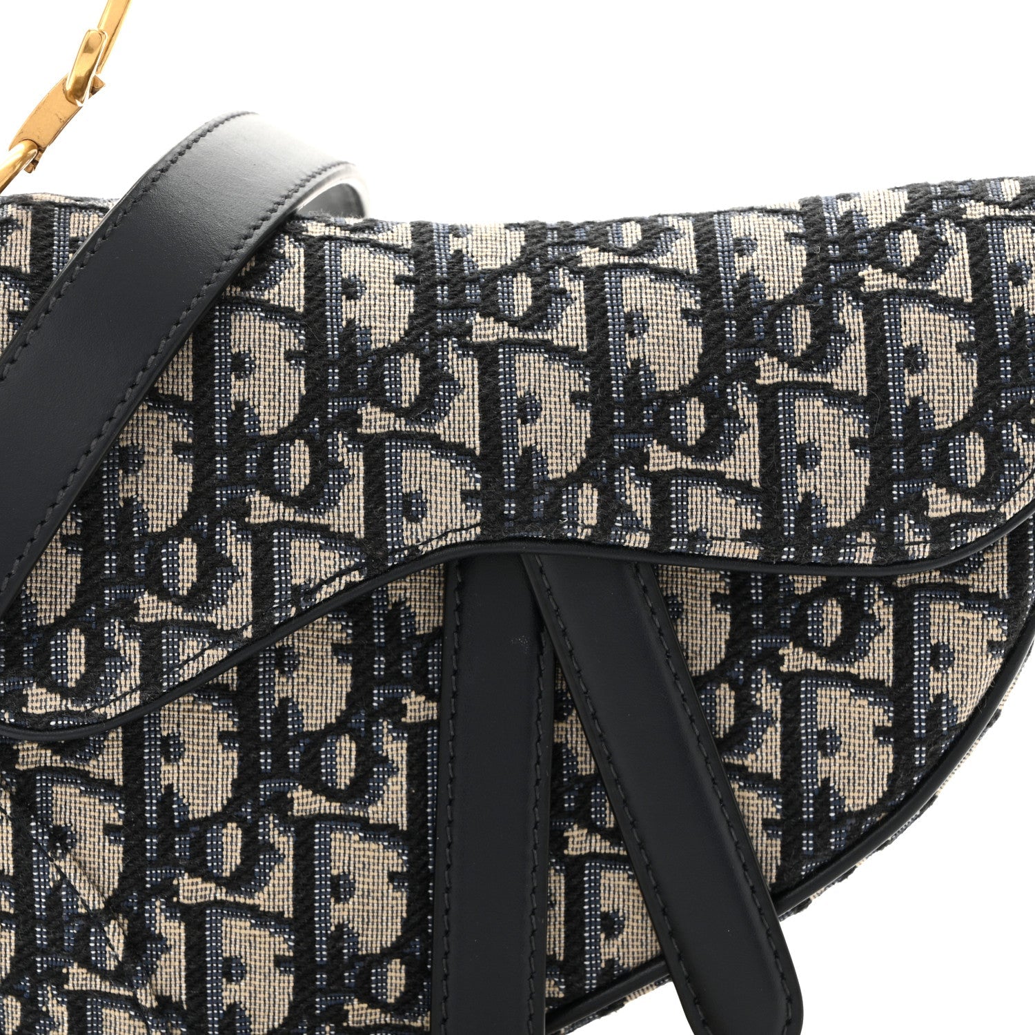Oblique Mini Saddle Bag With Strap Blue