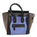 Calfskin Nubuck Suede Micro Tri-Color Luggage Porcelain