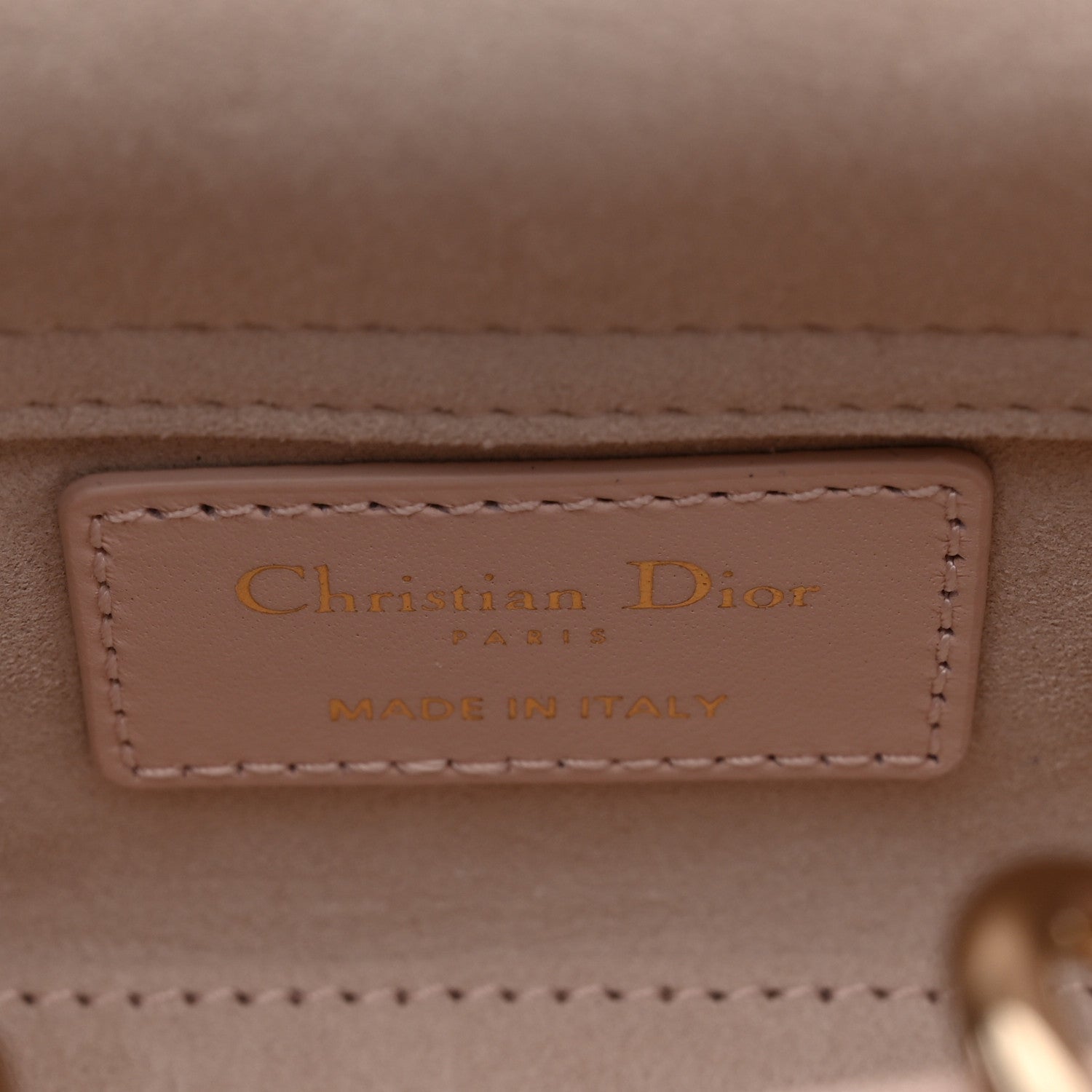 Lambskin Cannage Micro Lady D-Joy Powder Pink