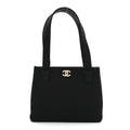 Grosgrain Crystal CC Evening Bag Black
