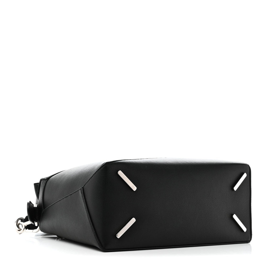 Calfskin Medium Puzzle Edge Bag Black