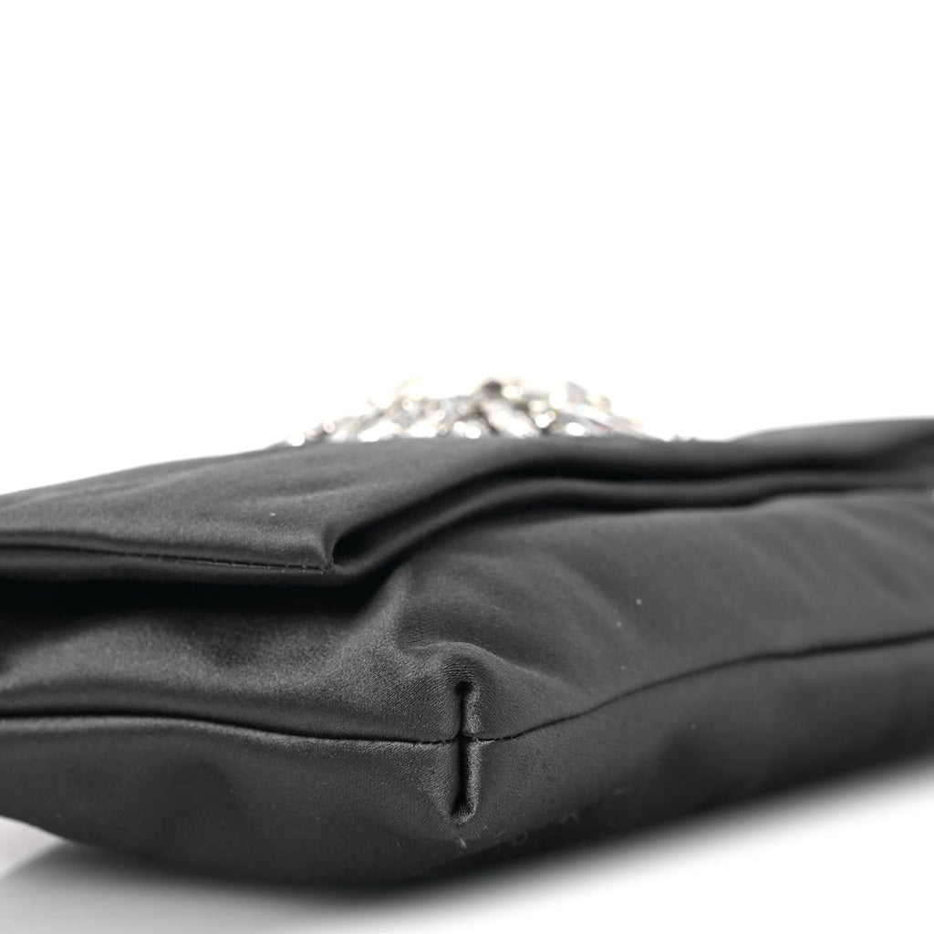 Satin Crystal Titania Clutch Blue
