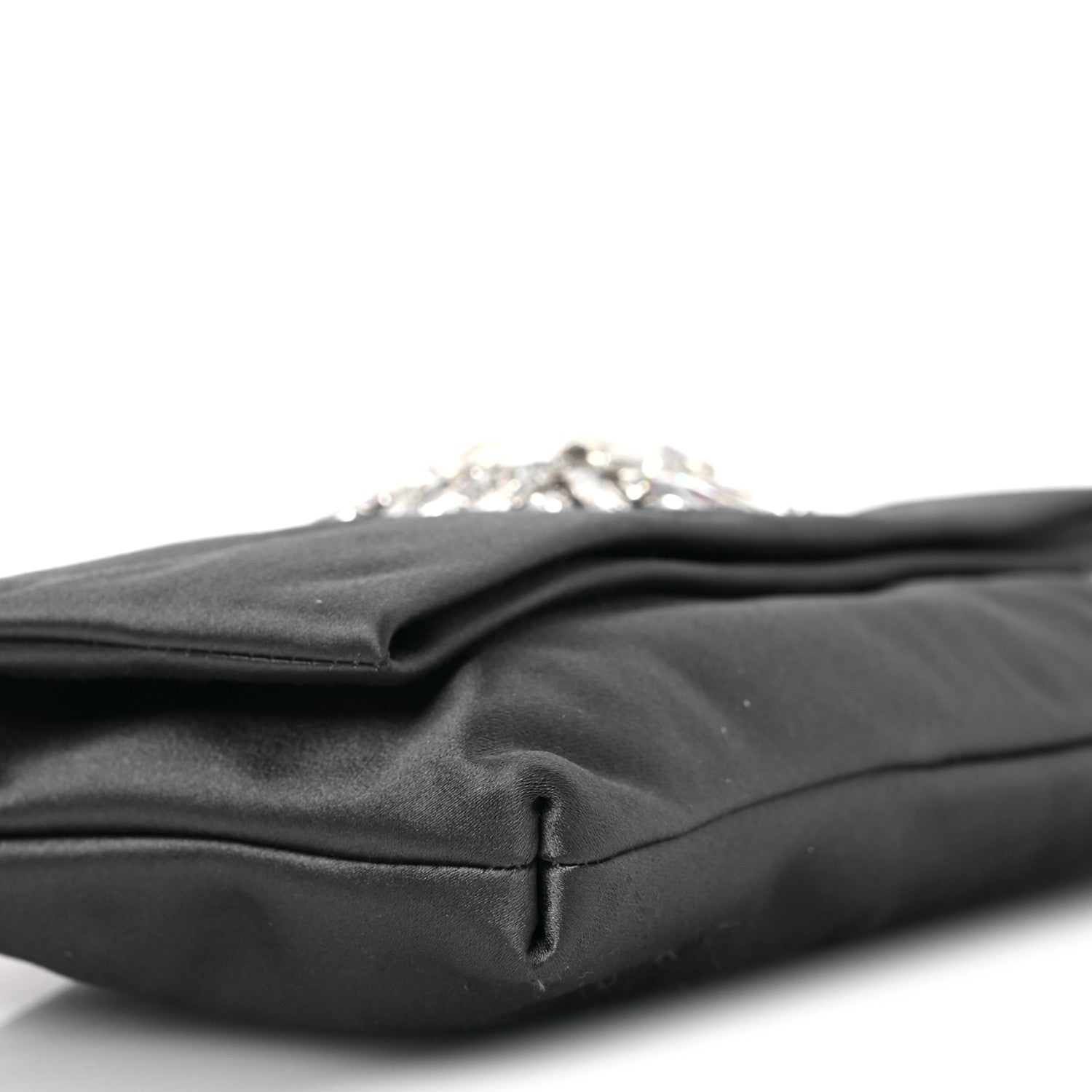 Satin Crystal Titania Clutch Blue