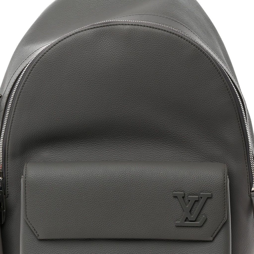 Grained Calfskin Aerogram Takeoff Backpack Grey