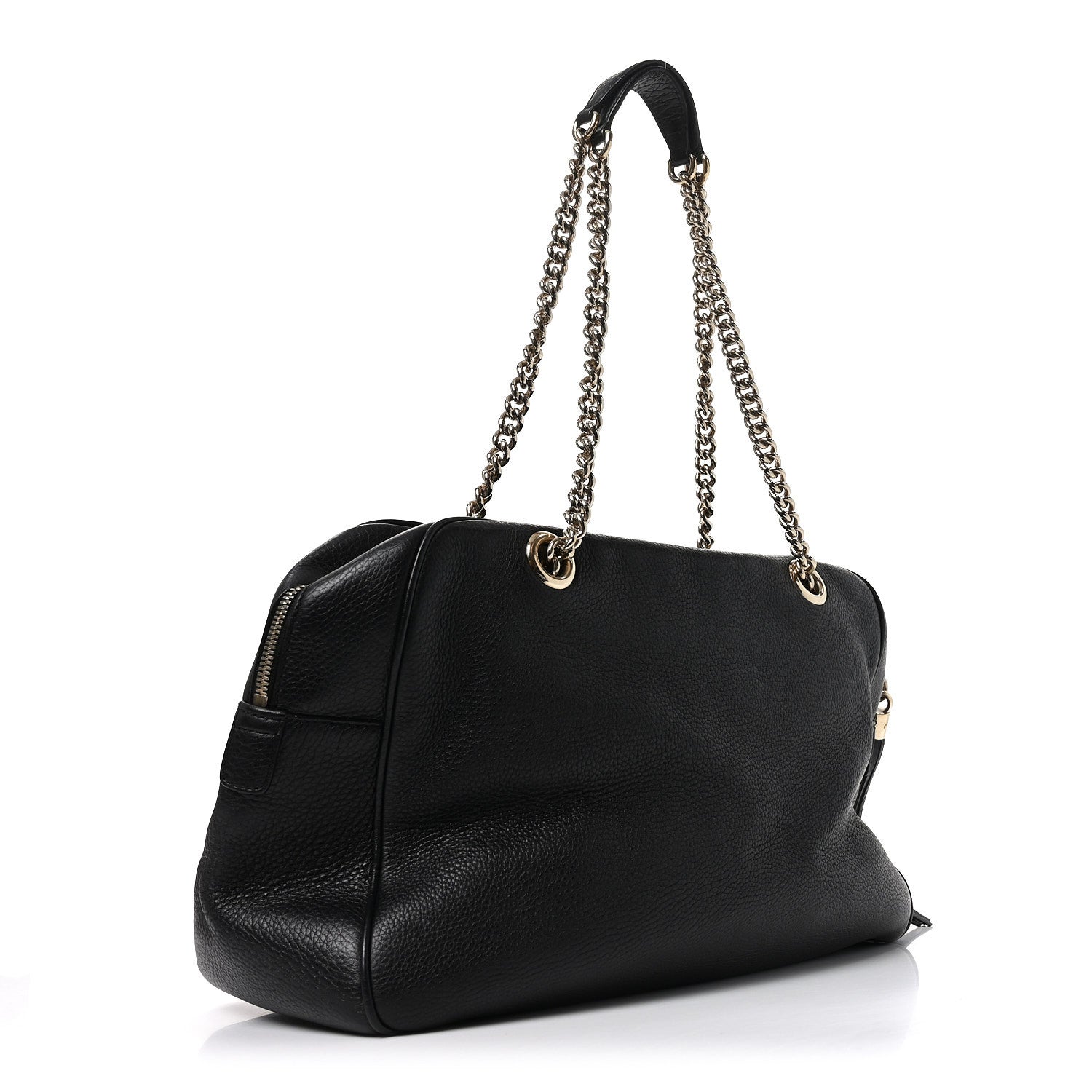 Pebbled Calfskin Medium Soho Bowler Black