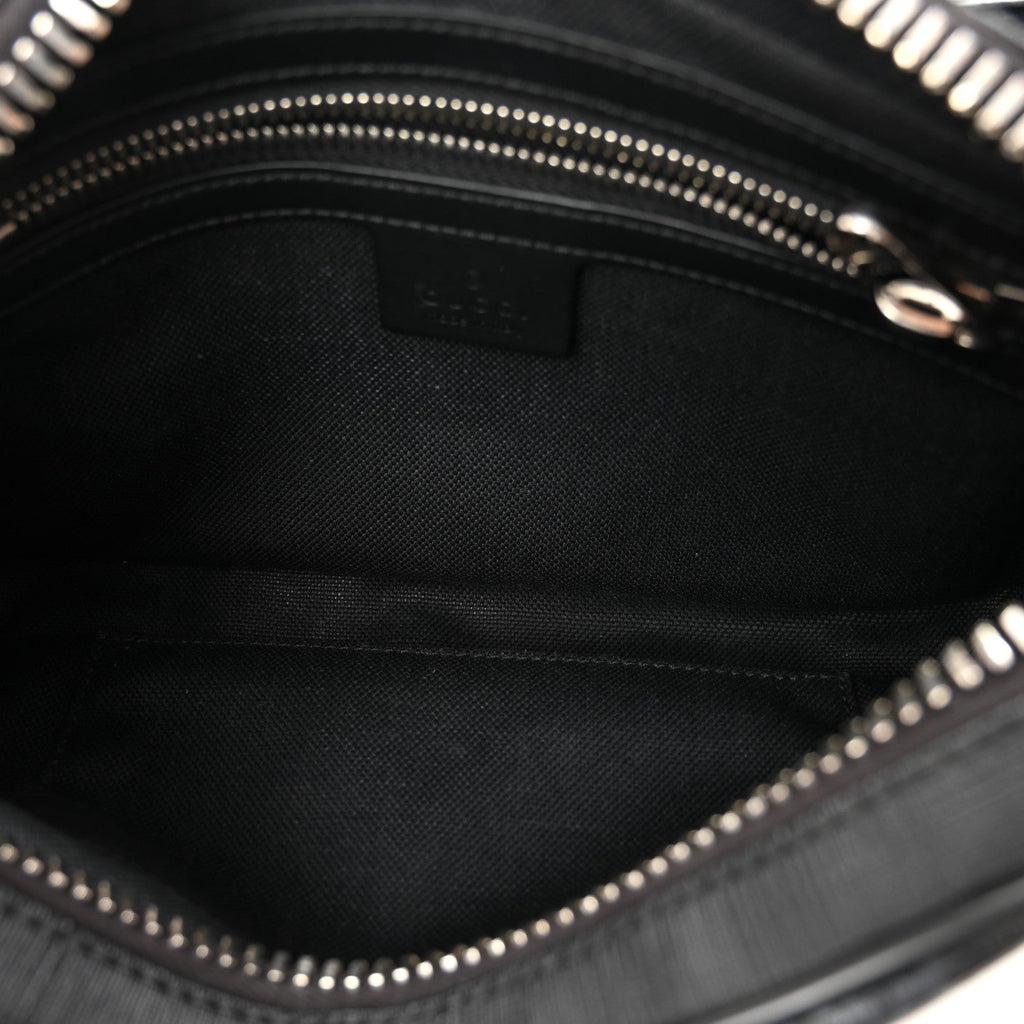 Soft GG Supreme Monogram Web Belt Bag Black Grey