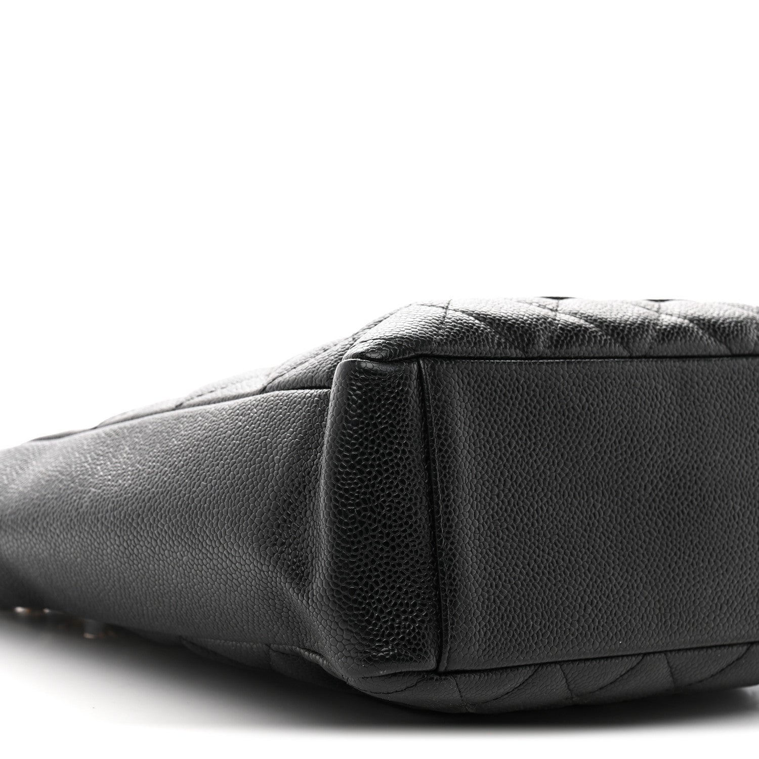 Caviar Quilted Petit Shopping Tote PST Black