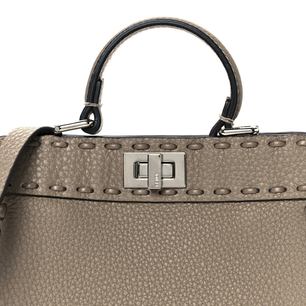 Cuoio Romano Selleria Mini Peekaboo I SEE U Iconic Satchel Fettuccia