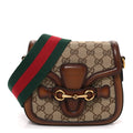 Monogram Small Lady Web Shoulder Bag Beige Cuir