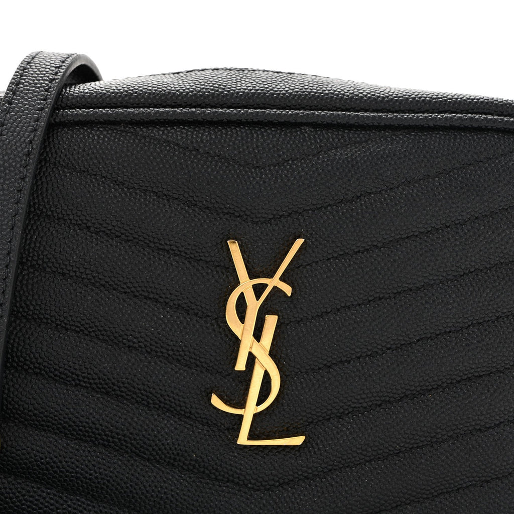 Grain De Poudre Matelasse Monogram Mini Lou Camera Bag Black