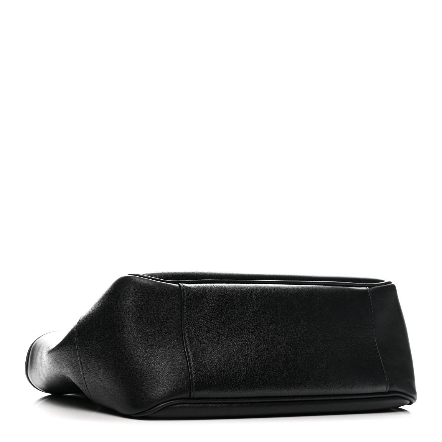 Soft Calfskin Small Mercato Tote Bag Black