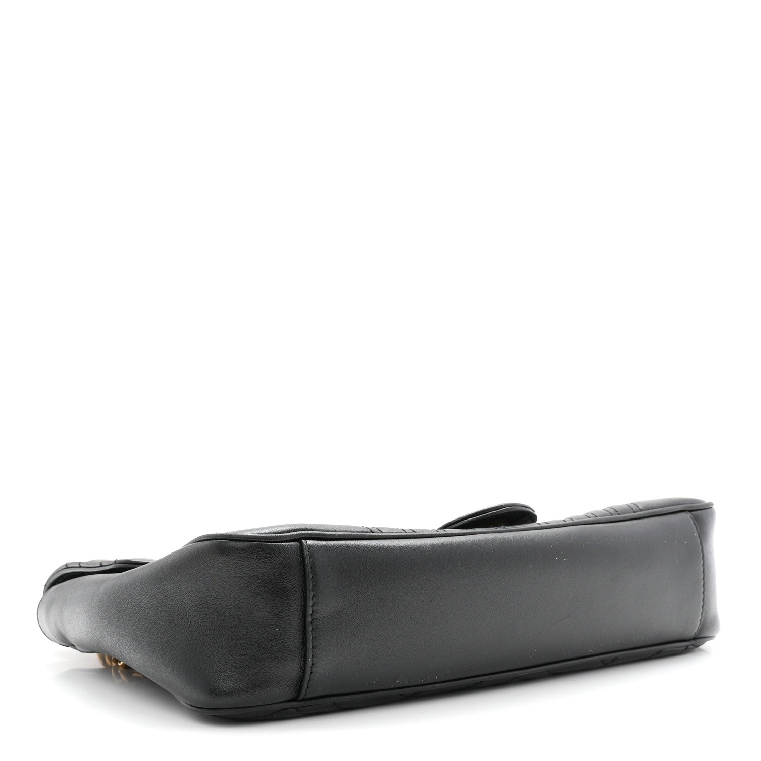 Calfskin Matelasse Medium GG Marmont Shoulder Bag Black