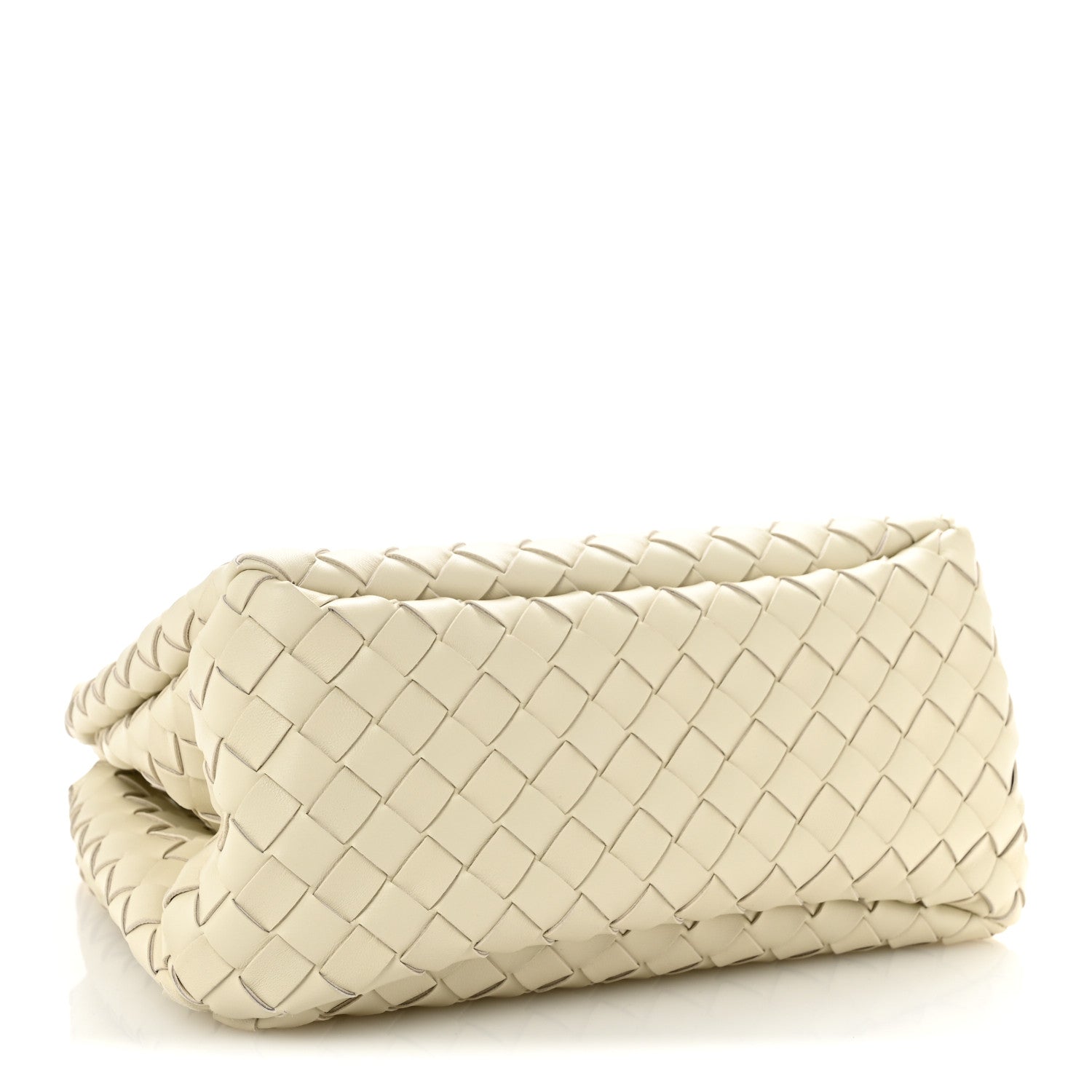 Nappa Intrecciato Small Campana Shoulder Bag Sea Salt