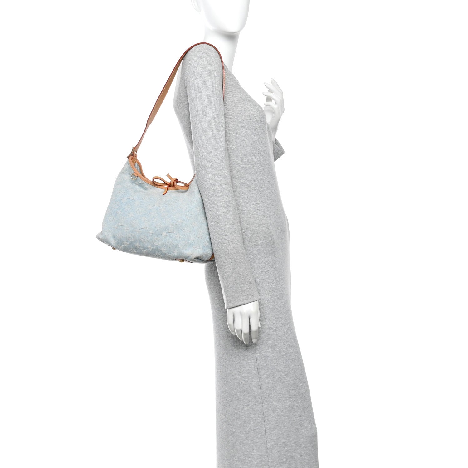 Monogram Denim CarryAll PM Sky Blue