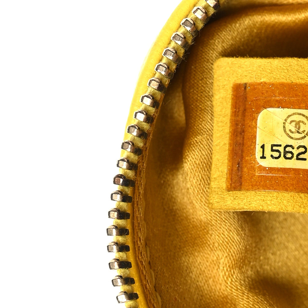 Lambskin Quilted New Mini Flap Yellow