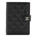 Caviar Quilted Passport Holder Black