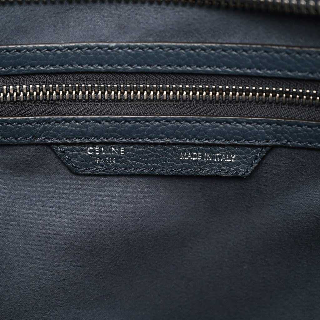 Drummed Calfskin Mini Luggage Slate