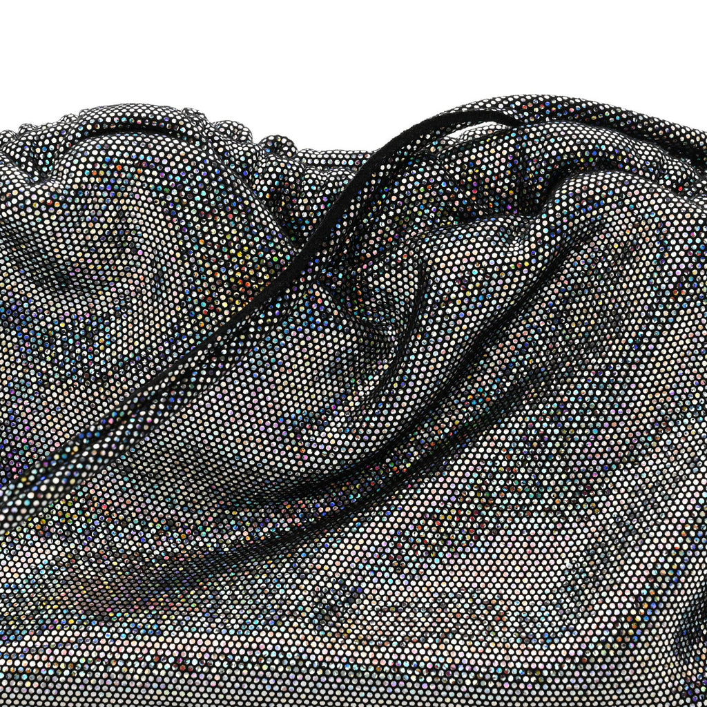Glitter Calfskin Mini Cloud Clutch Multicolor