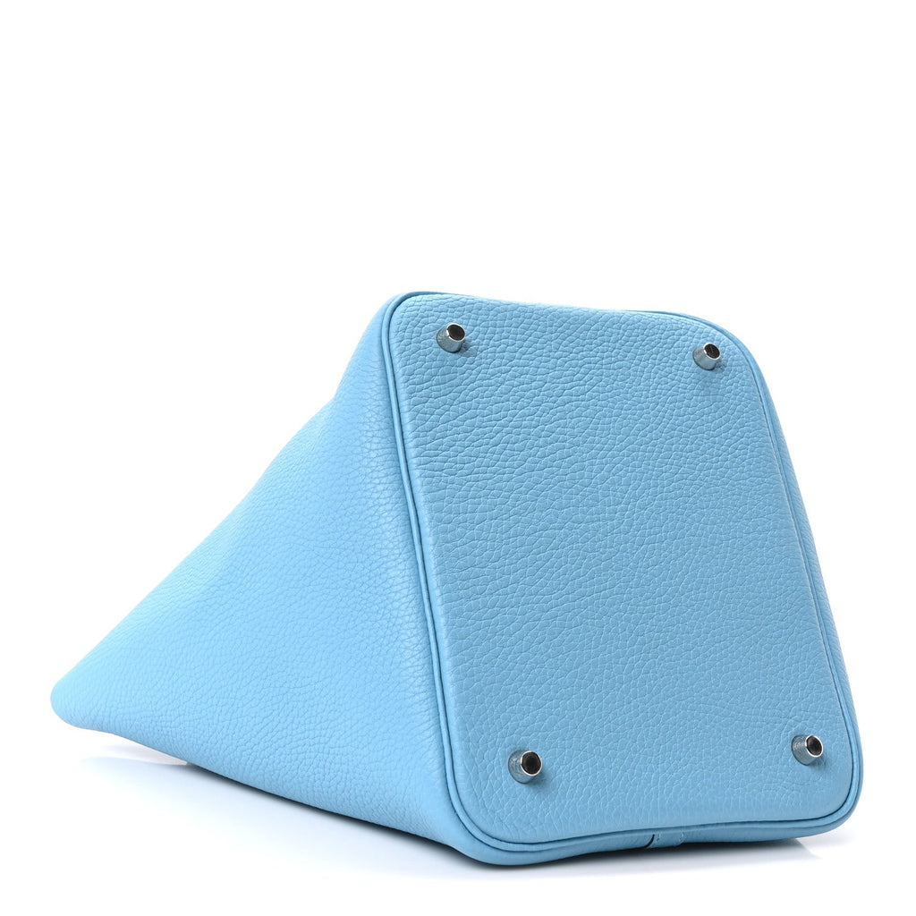 Taurillon Clemence Picotin Lock 22 MM Bleu Du Nord