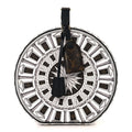 X FORNASETTI Calfskin Architettura Petite Boite Chapeau White Black