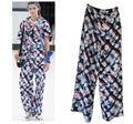 Rare Chanel 16P Runway Wide Leg Silk Trouser Pants FR 36