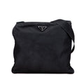 Prada Triangle Logo Plate Nylon Shoulder Bag