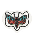 Gucci Womens Crystal Tropical Butterfly Ace Sneaker Patch White
