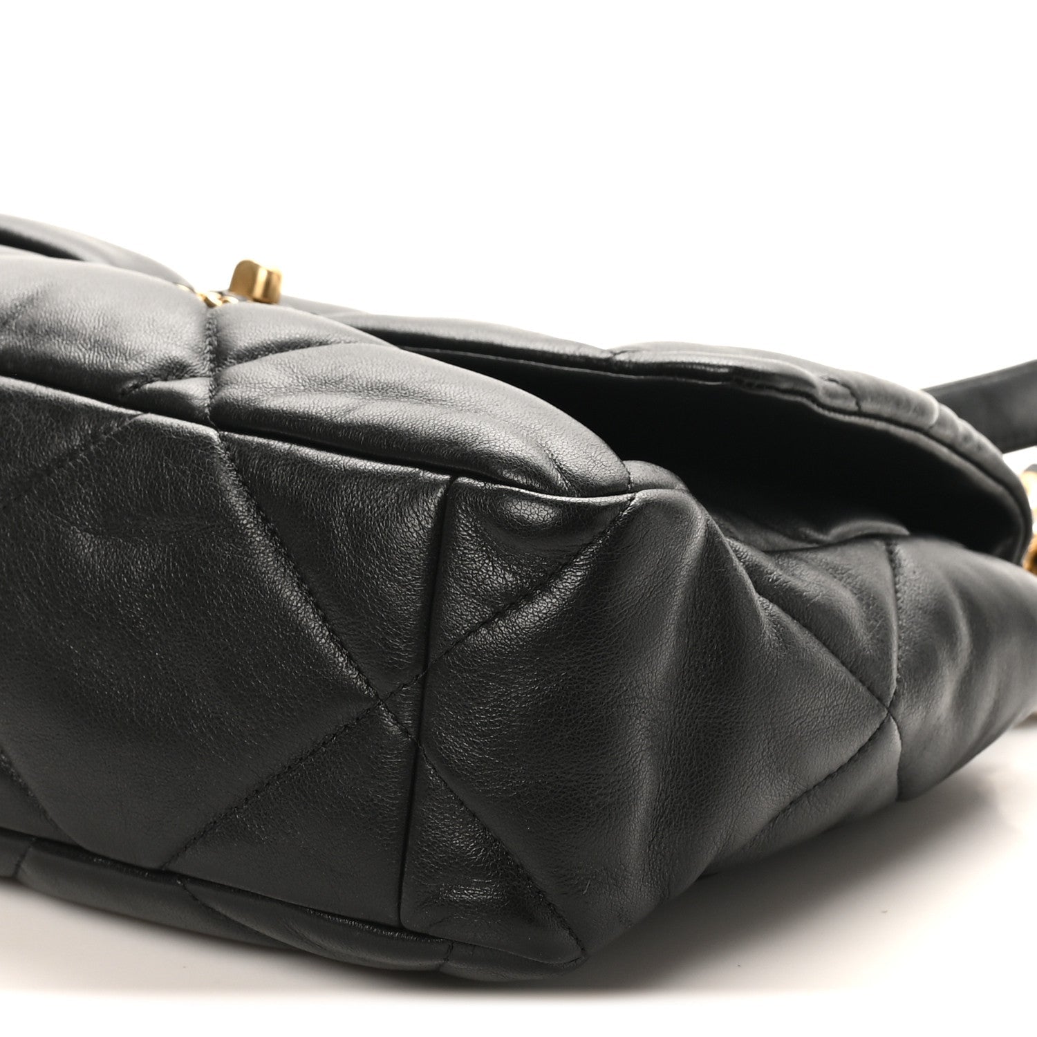 Lambskin Quilted Large Chanel 19 Flap Black