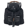 Gucci Bamboo Nylon Patent Leather Backpack
