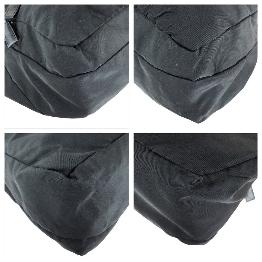 Prada Tessuto Triangle Logo Plate Nylon Shoulder Bag