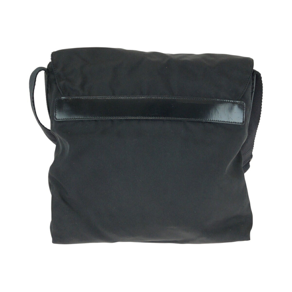Prada Tessuto Triangle Logo Plate Nylon Shoulder Bag