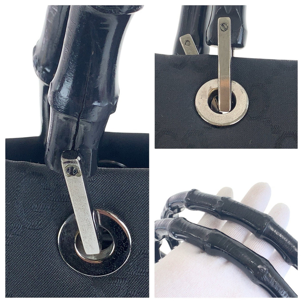 Gucci GG Canvas Bamboo Tote Bag 002 1010
