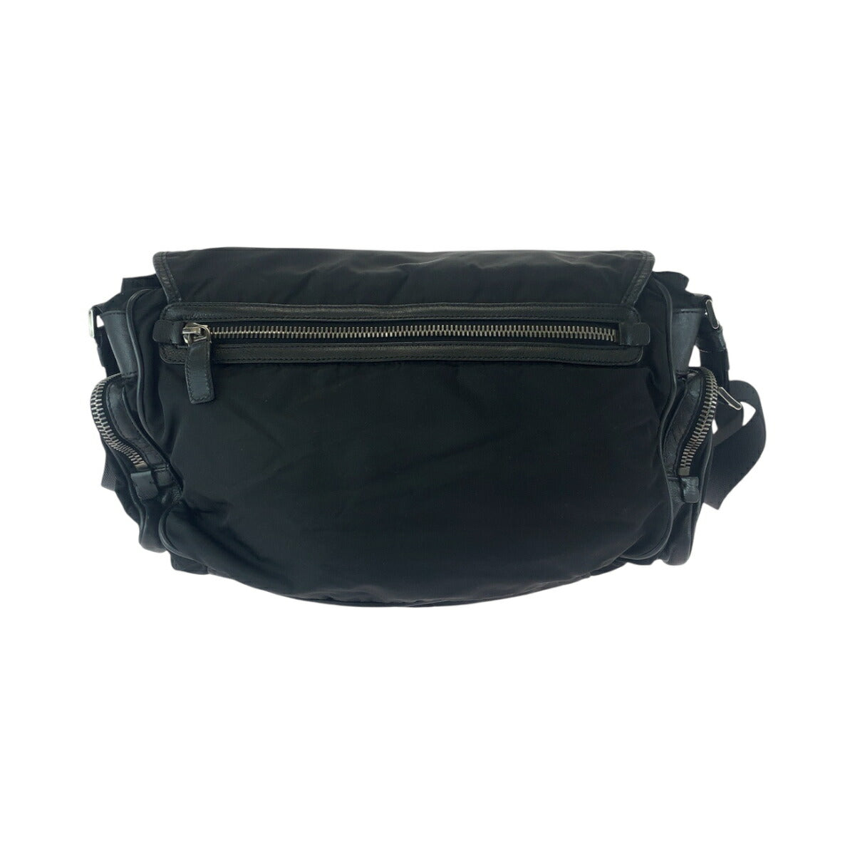 Prada Tessuto Triangle Logo Plate Nylon Shoulder Bag