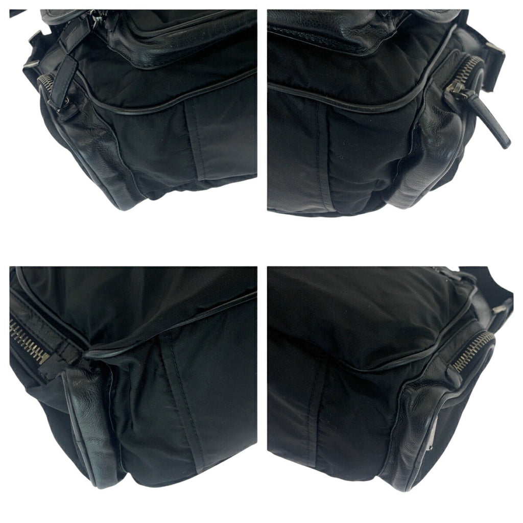 Prada Tessuto Triangle Logo Plate Nylon Shoulder Bag