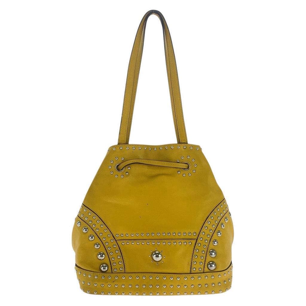 Prada Leather Triangle Logo Plate Shoulder Bag 501938