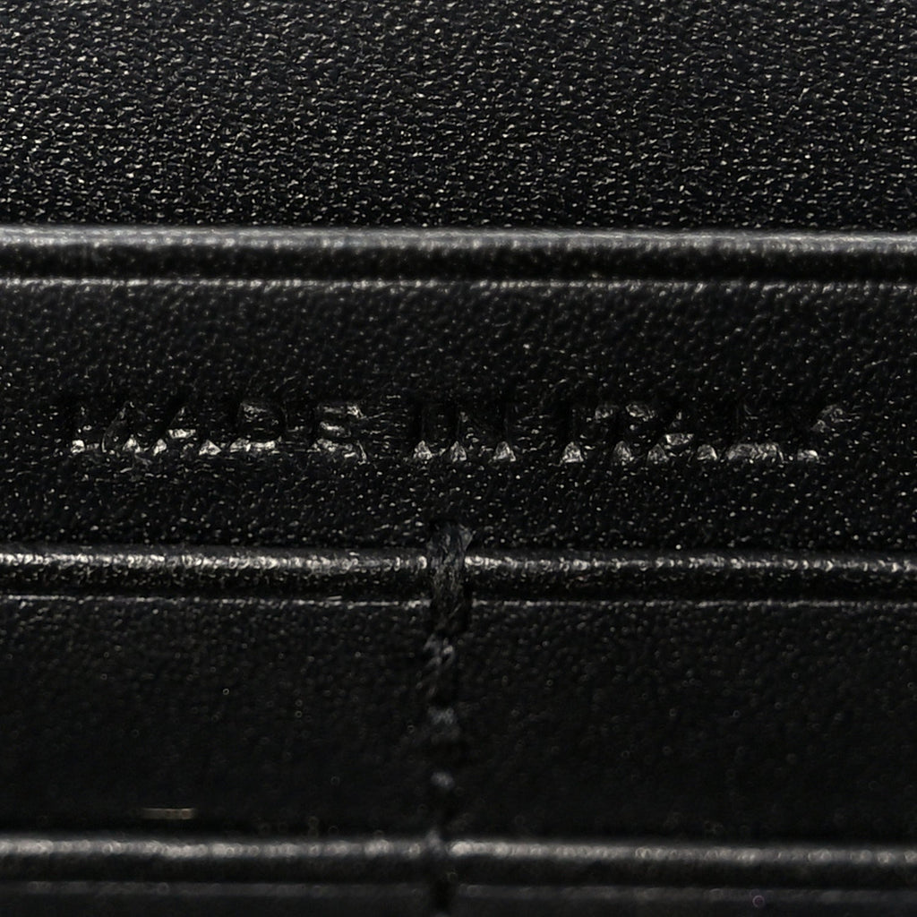 Smooth Calfskin Classic Monogram Kate Tassel Chain Wallet Black