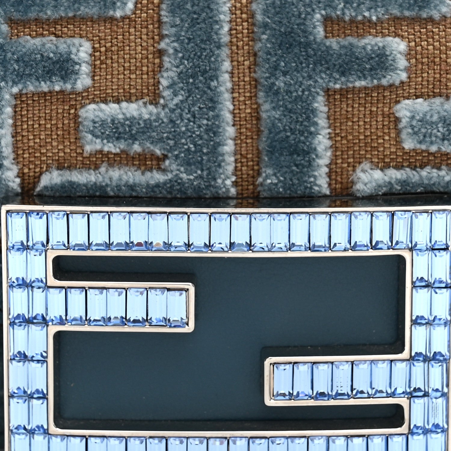 Velvet Jacquard FF Crystal Nano Baguette Charm Anice