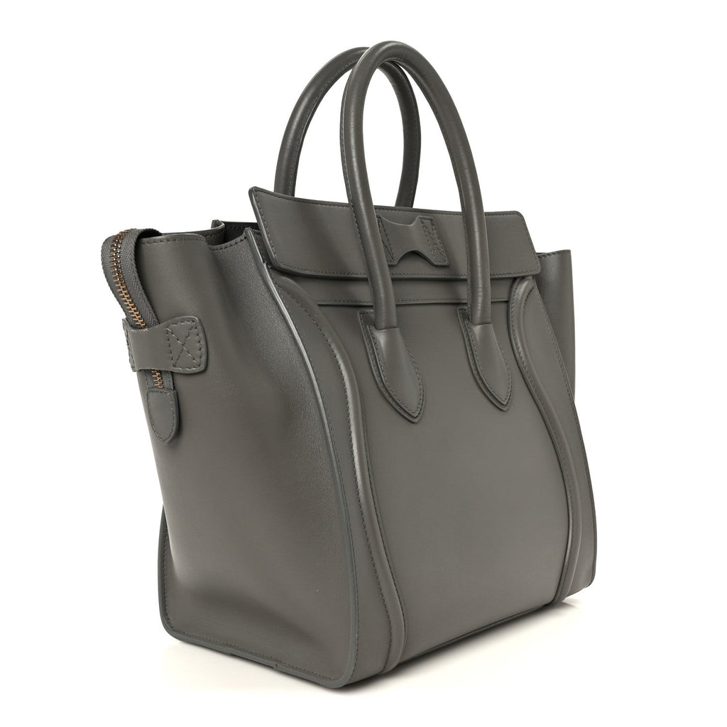 Smooth Calfskin Mini Luggage Grey