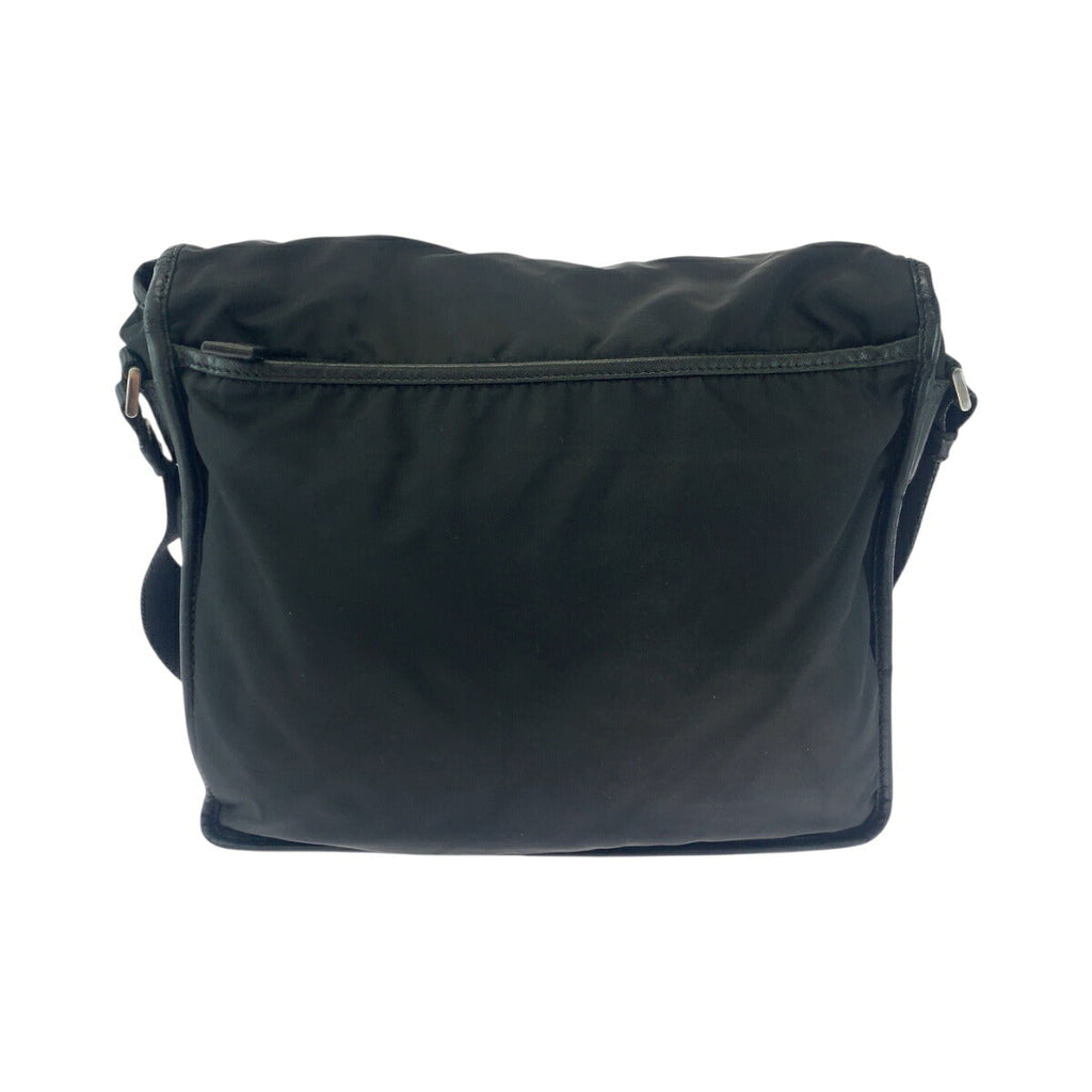 Prada Tessuto Triangle Logo Plate Nylon Shoulder Bag